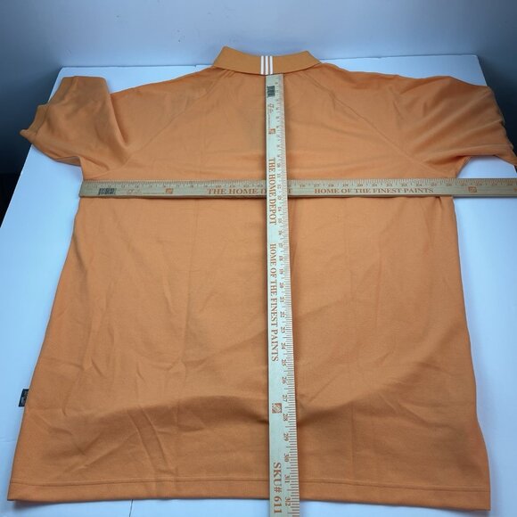 NWT Adidas ClimaLite Polo Shirt Men's Xl Embroidered Logo Orange - Picture 3 of 11